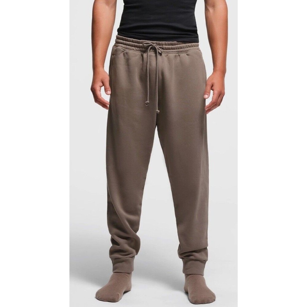Skims Tapered Fit Cotton Blend Joggers UNISEX XXL Taupe Brown Comfort Pull on